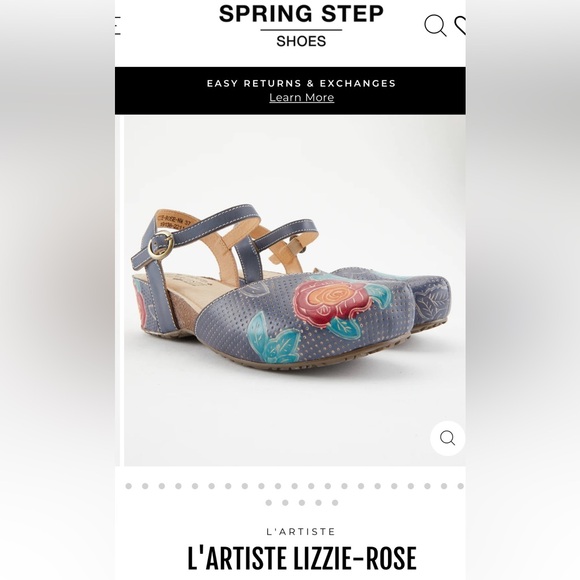 💙 NWOT! L’ARTISTE BY SPRING STEP IN “LIZZIE-ROSE” HAND PAINTED MARY JANE! - Picture 4 of 16
